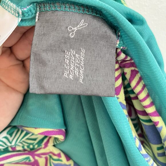 Dana Buchman Multicolor Women's Top Blouse Pullover Lined 2X Belted - Picture 5 of 8